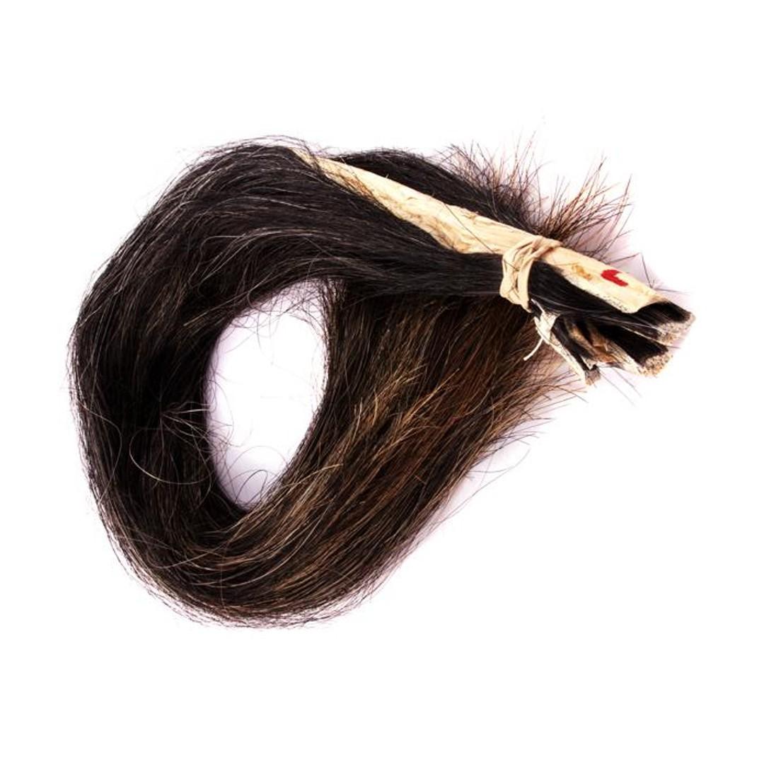 BEST Quality Rocking Horse hair Mane,Tail & Forelock set ON HIDE BLACK S L M 