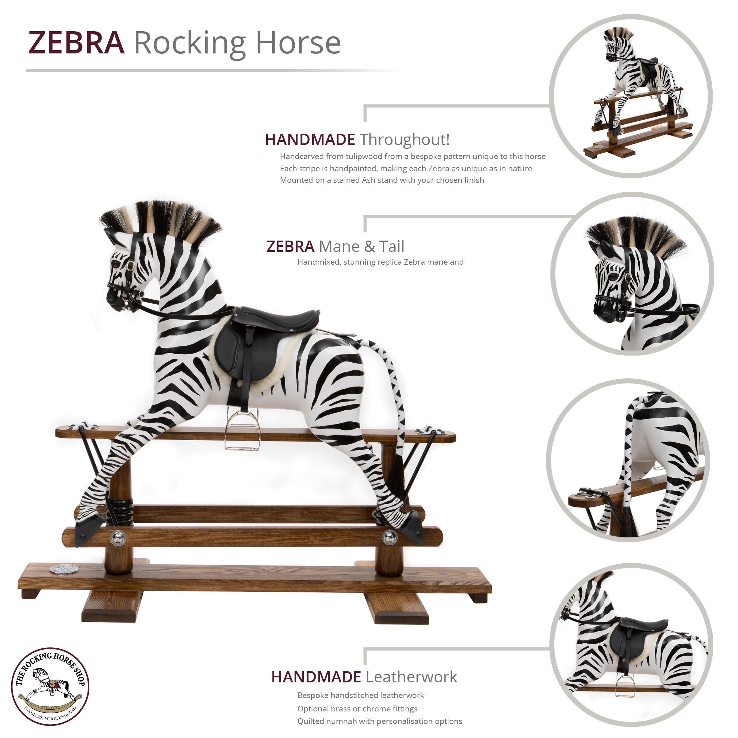 Rocking zebra horse outlet